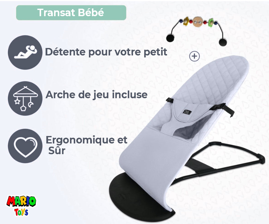 Transat Bébé : Balancelle ergonomique (GRIS)