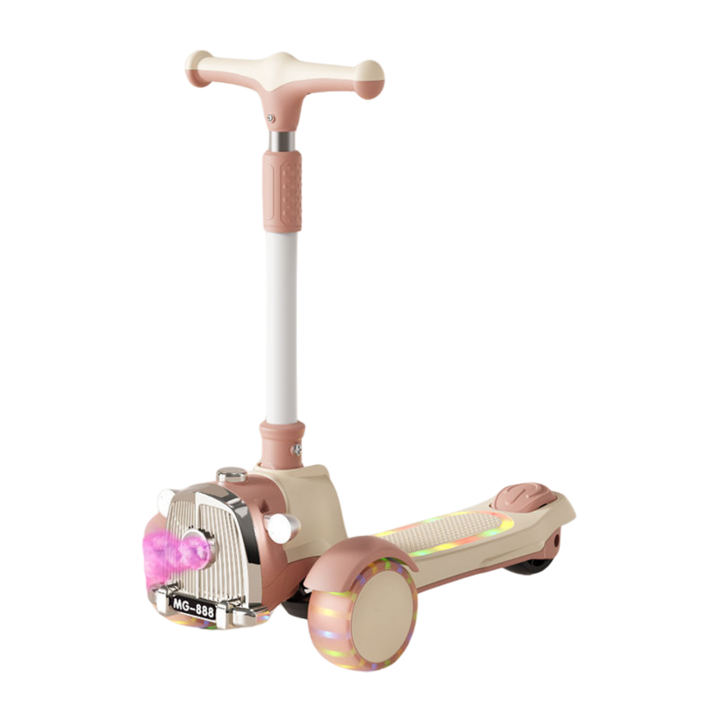 Trottinette Enfant avec Design Voiture Rétro – Lumières et Effets de Fumée