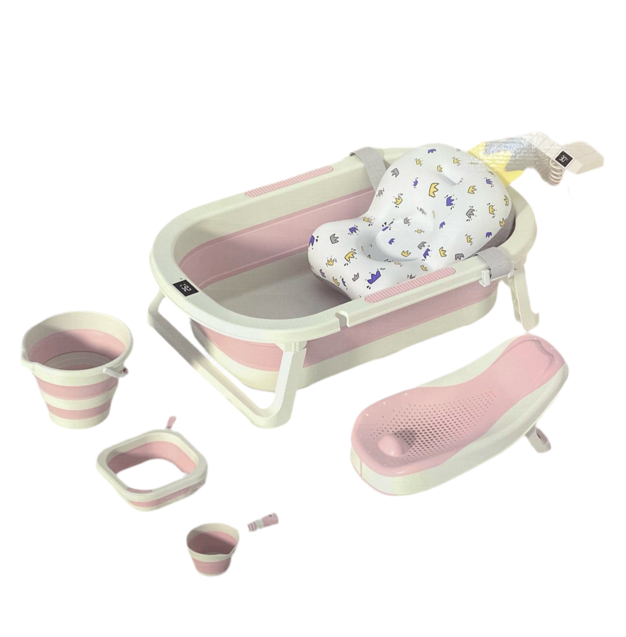 Baignoire Bébé Pliable 6 en 1 avec Accessoires