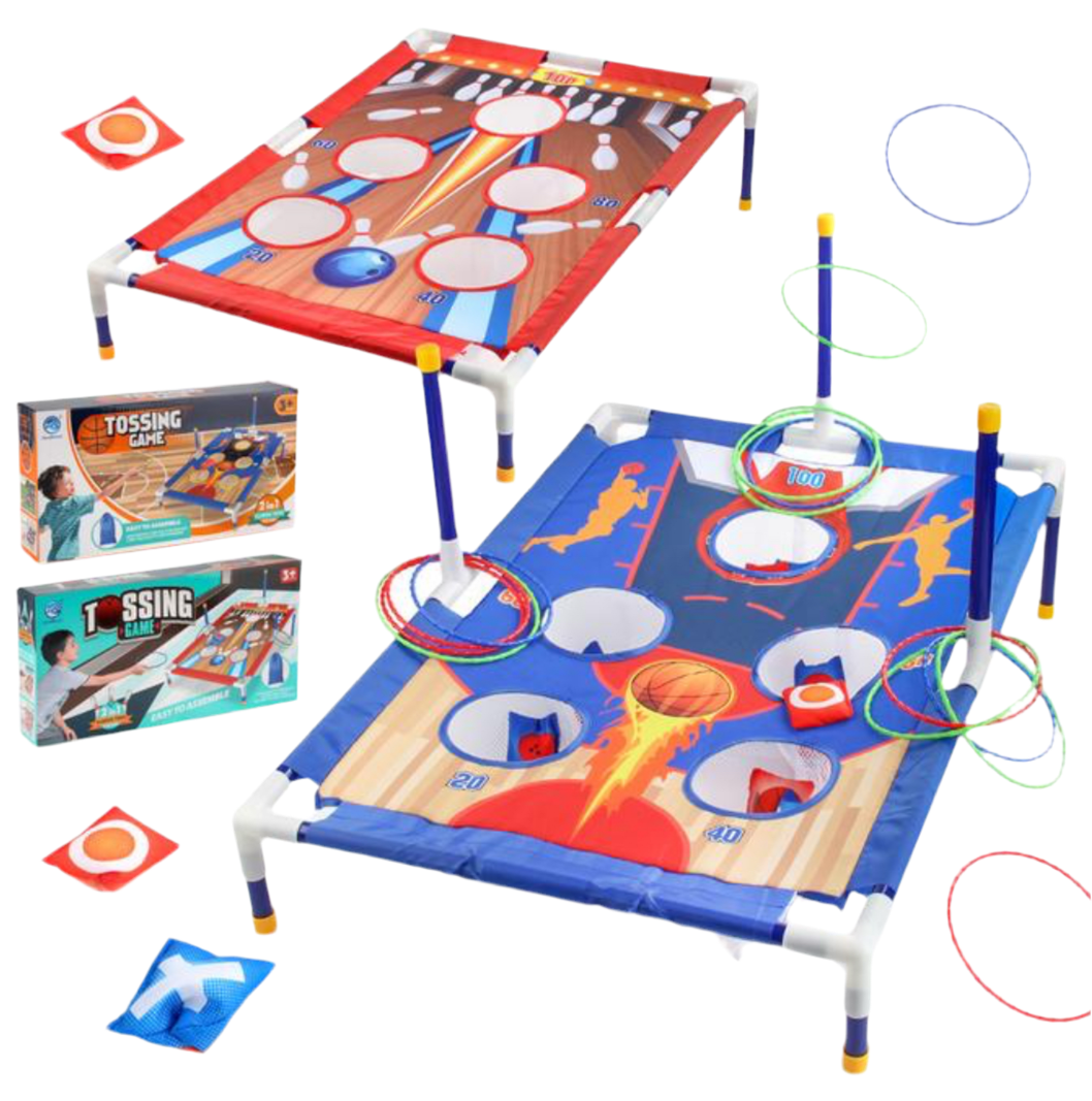 Ensemble de Jeux de Sport 2 en 1 – Lancer d’anneaux et Sacs de sable