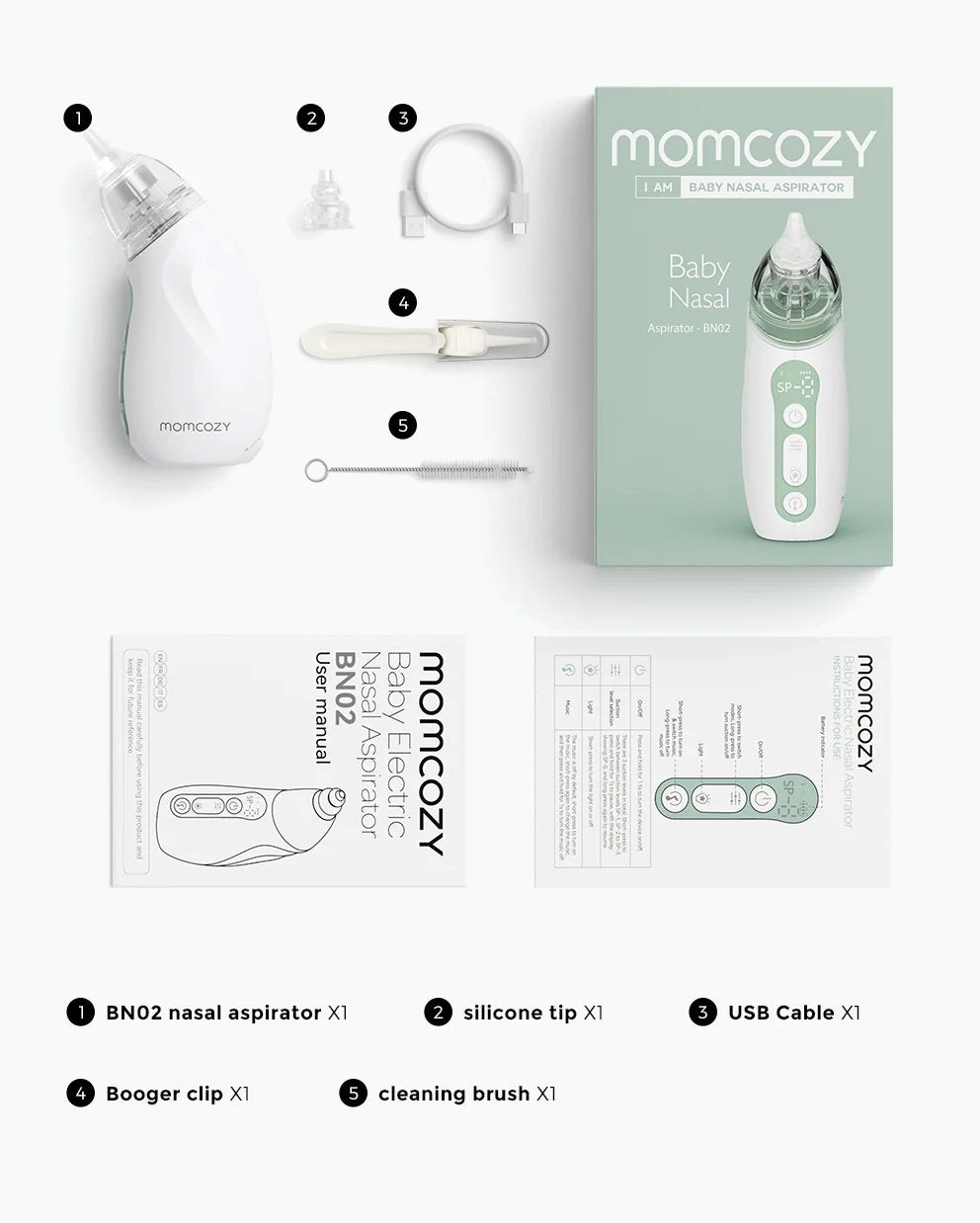 Aspirateur Nasal Électrique Bébé Momcozy
