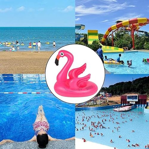 Bouée Gonflable Animale avec Poignées – Modèle Flamant Rose