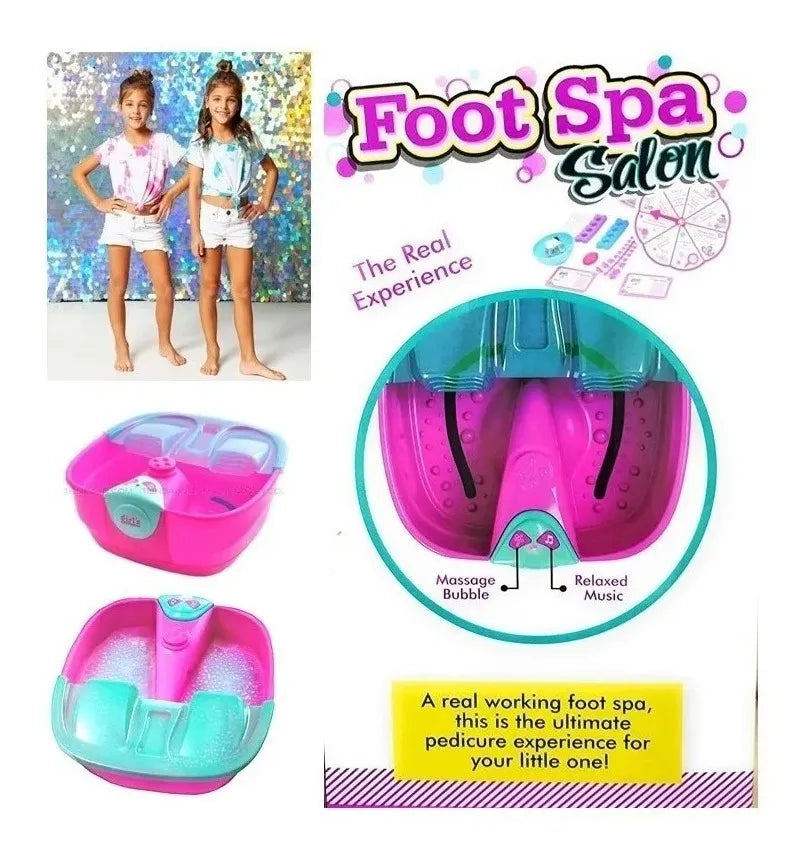 Spa pour Pieds Jouet pour Filles avec Bulles et Accessoires