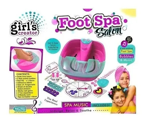 Spa pour Pieds Jouet pour Filles avec Bulles et Accessoires