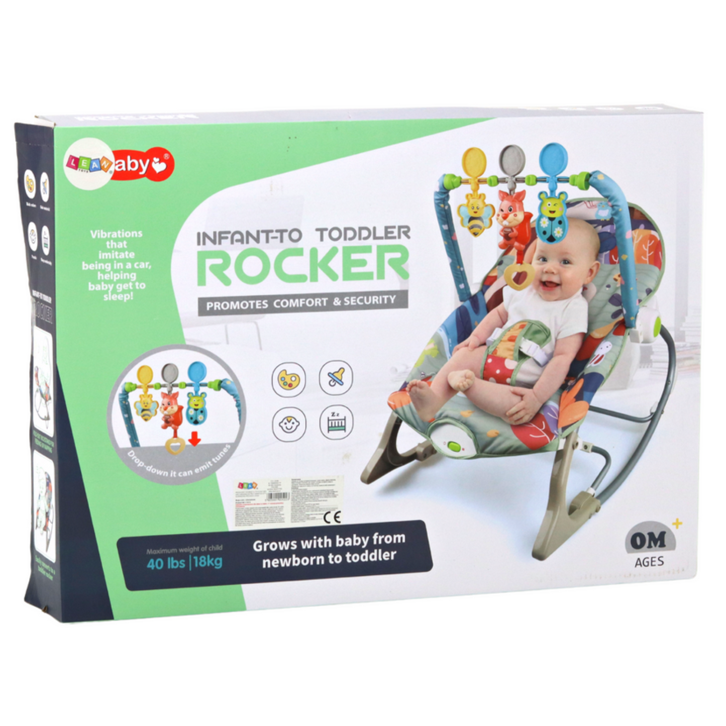Chaise à Bascule pour Bébé avec Musique et Vibration - TiiBaby