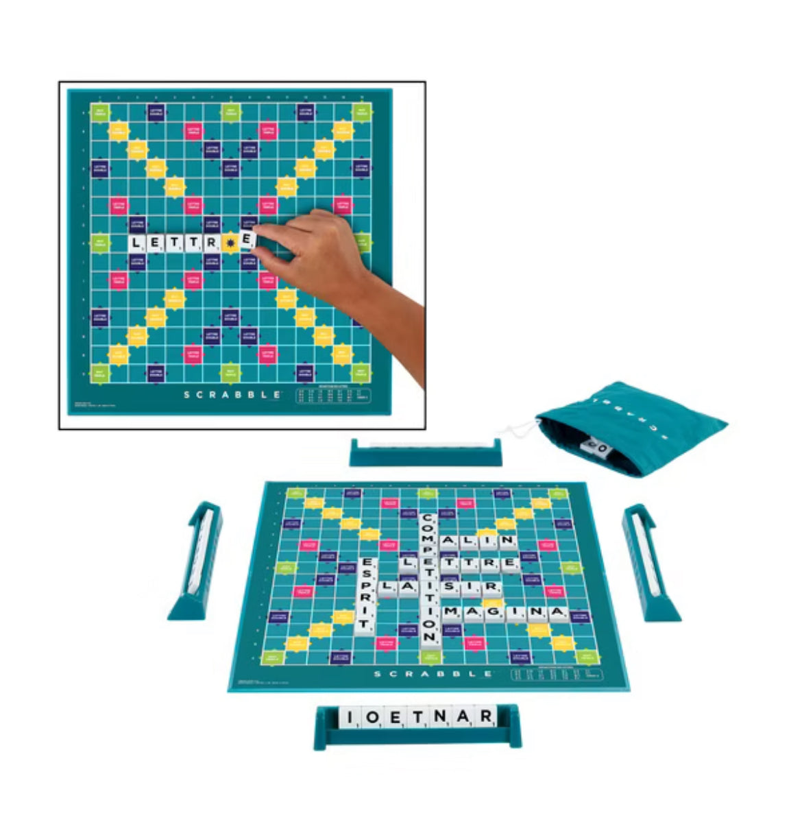Scrabble 2 en 1 avec Plateau Réversible - Mattel Games