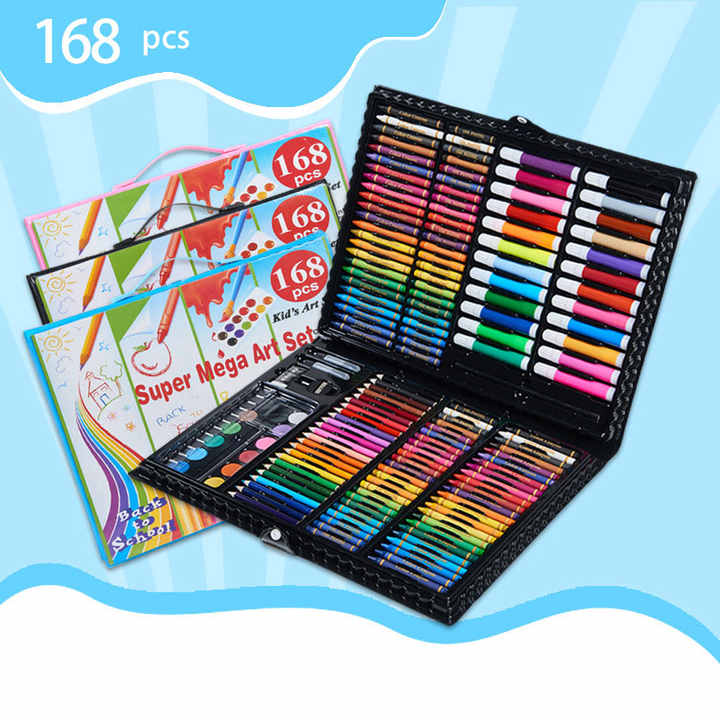 Ensemble de stylos à dessin pour enfants – 168 pièces