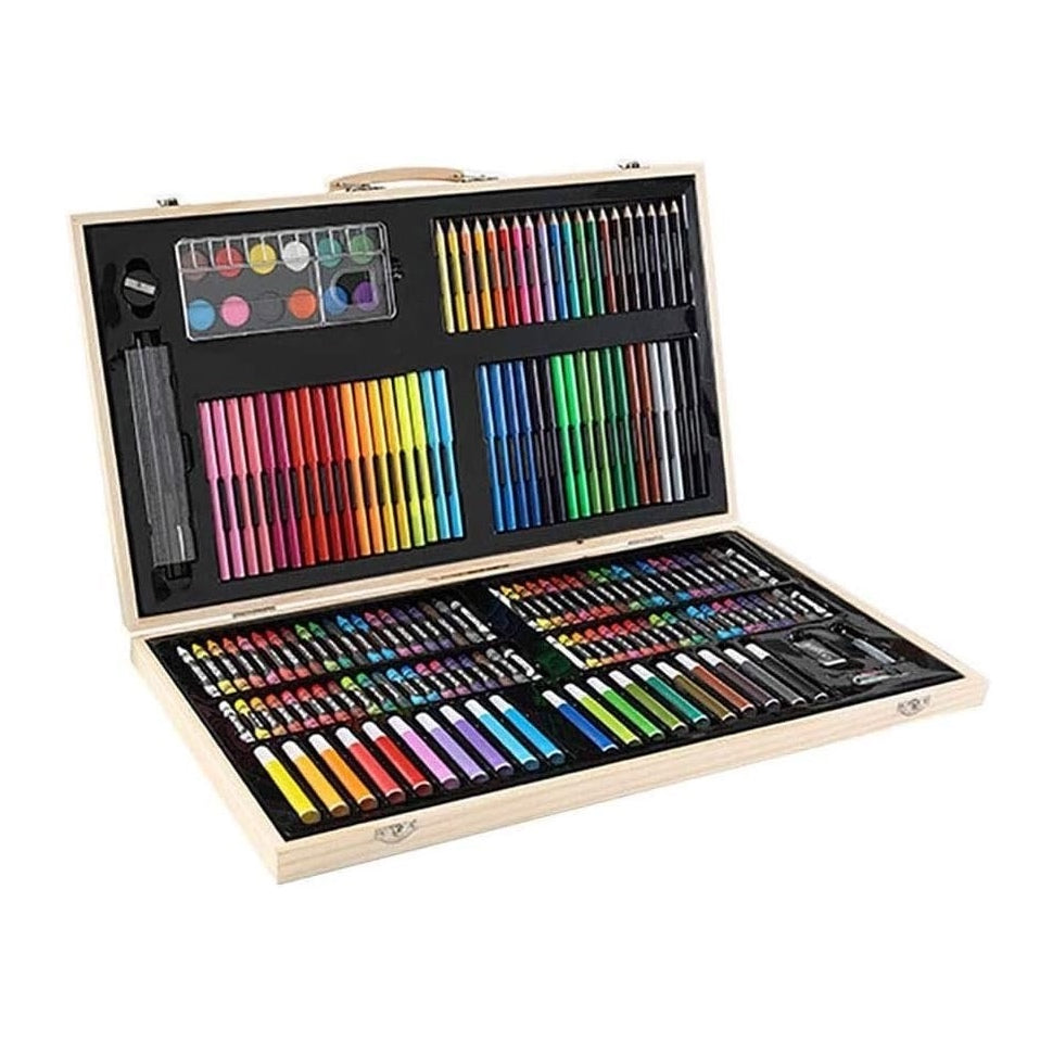Ensemble de dessin en bois de 180 pièces - Studio d'art portable