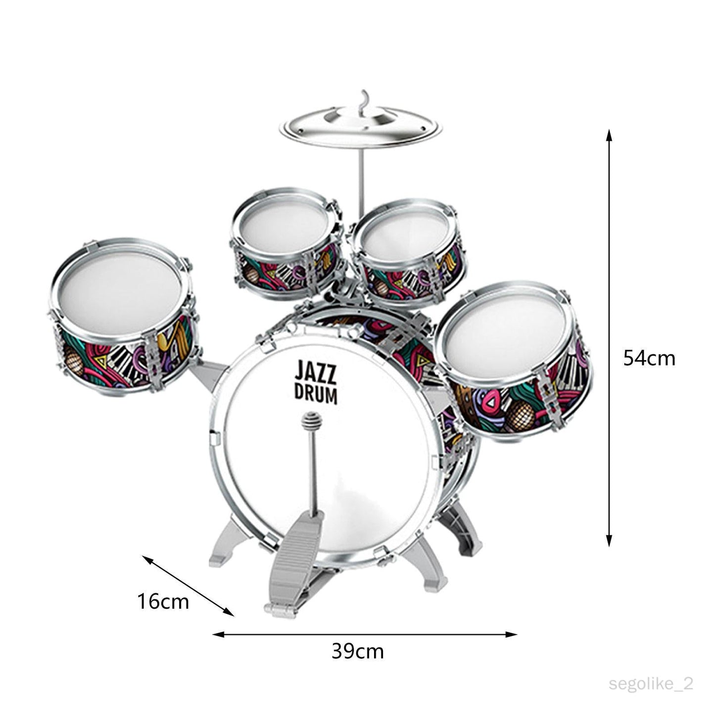 Ensemble de Batterie avec Tabouret pour Enfants