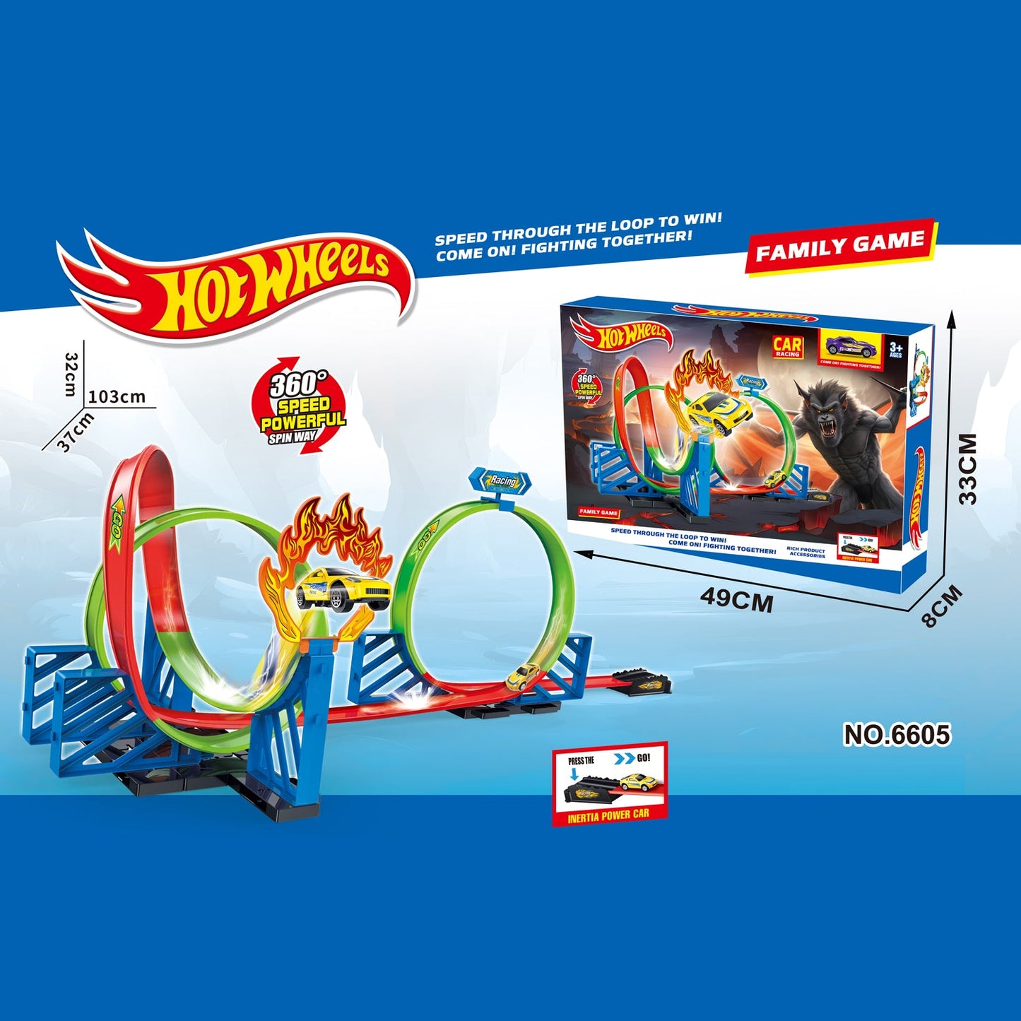 Circuit Looping Hot Wheels – Défi Loup-Garou