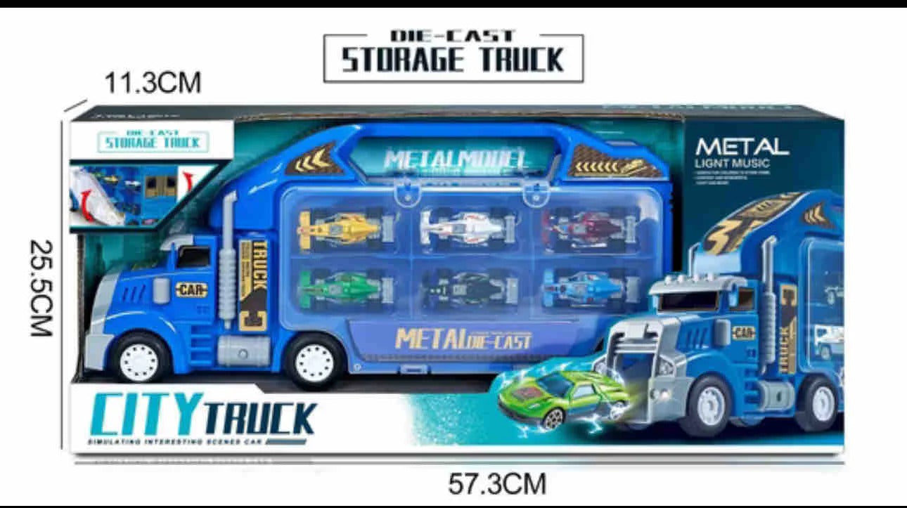 City Parking – Camion de Rangement avec Lumières, Musique et Éjection