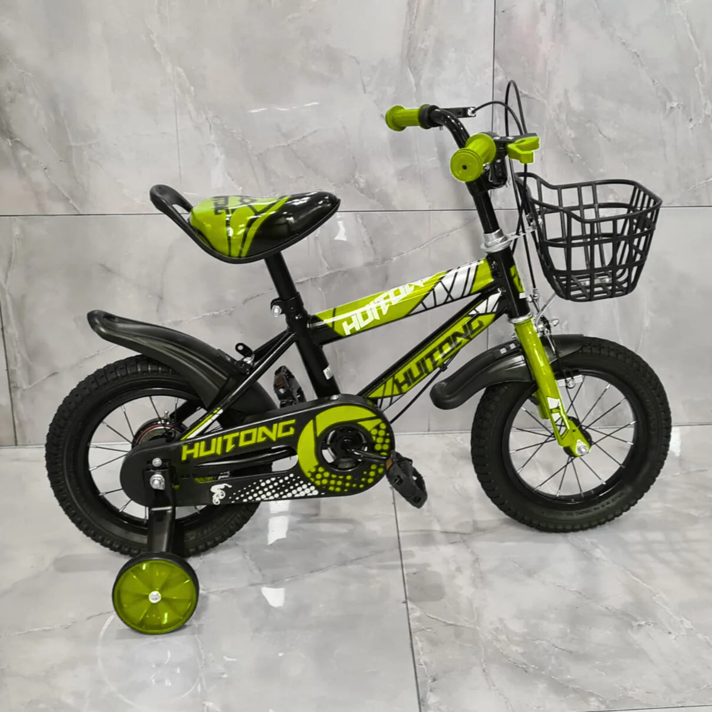 Vélo Enfant Vert 12" et 16" - De 2 à 7 Ans