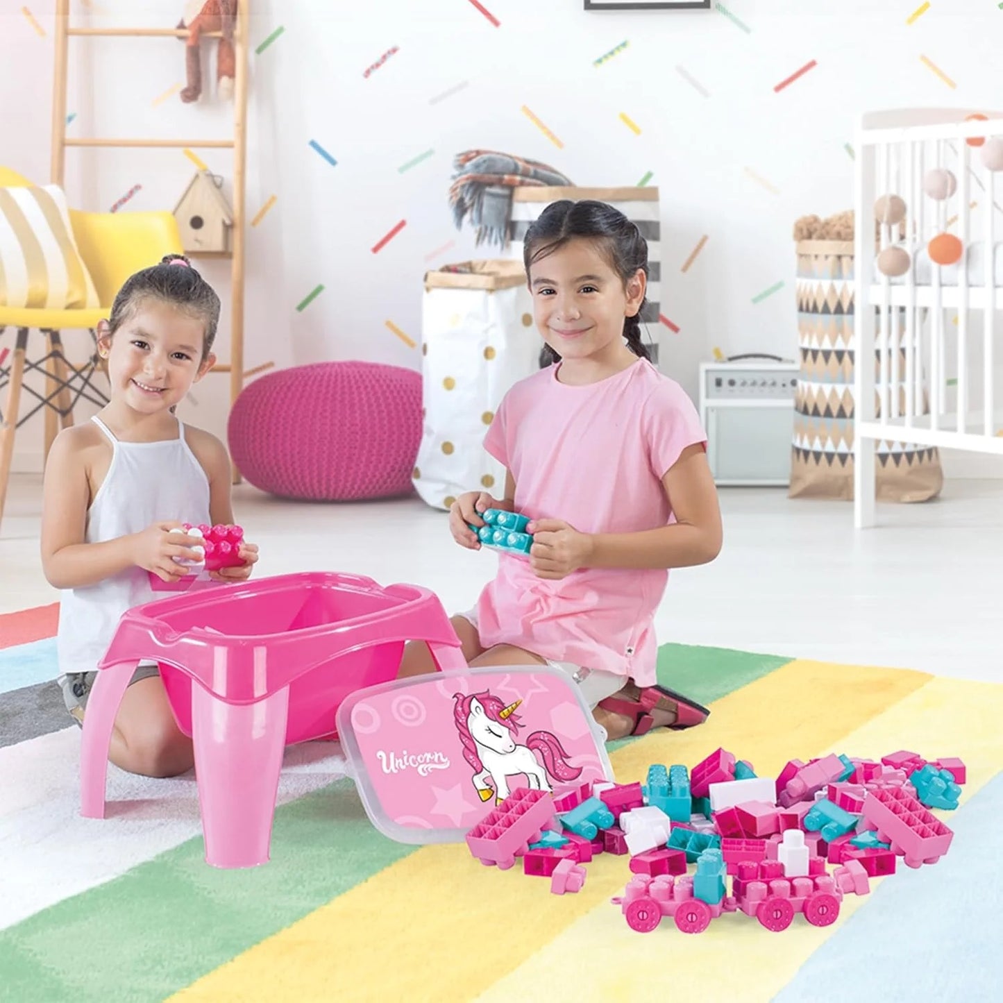 Table d’Activité Jumbo Rose 30 pièces – Dolu