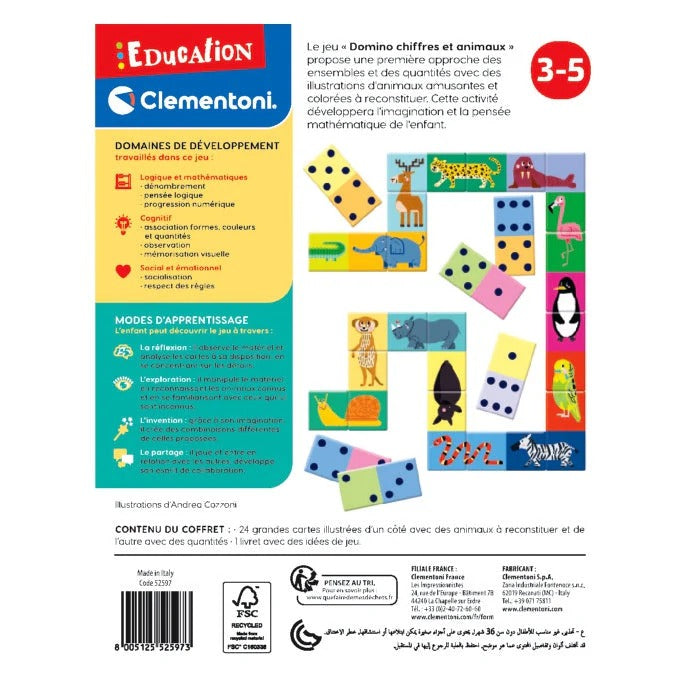 Dominos Chiffres et Animaux – CLEMENTONI