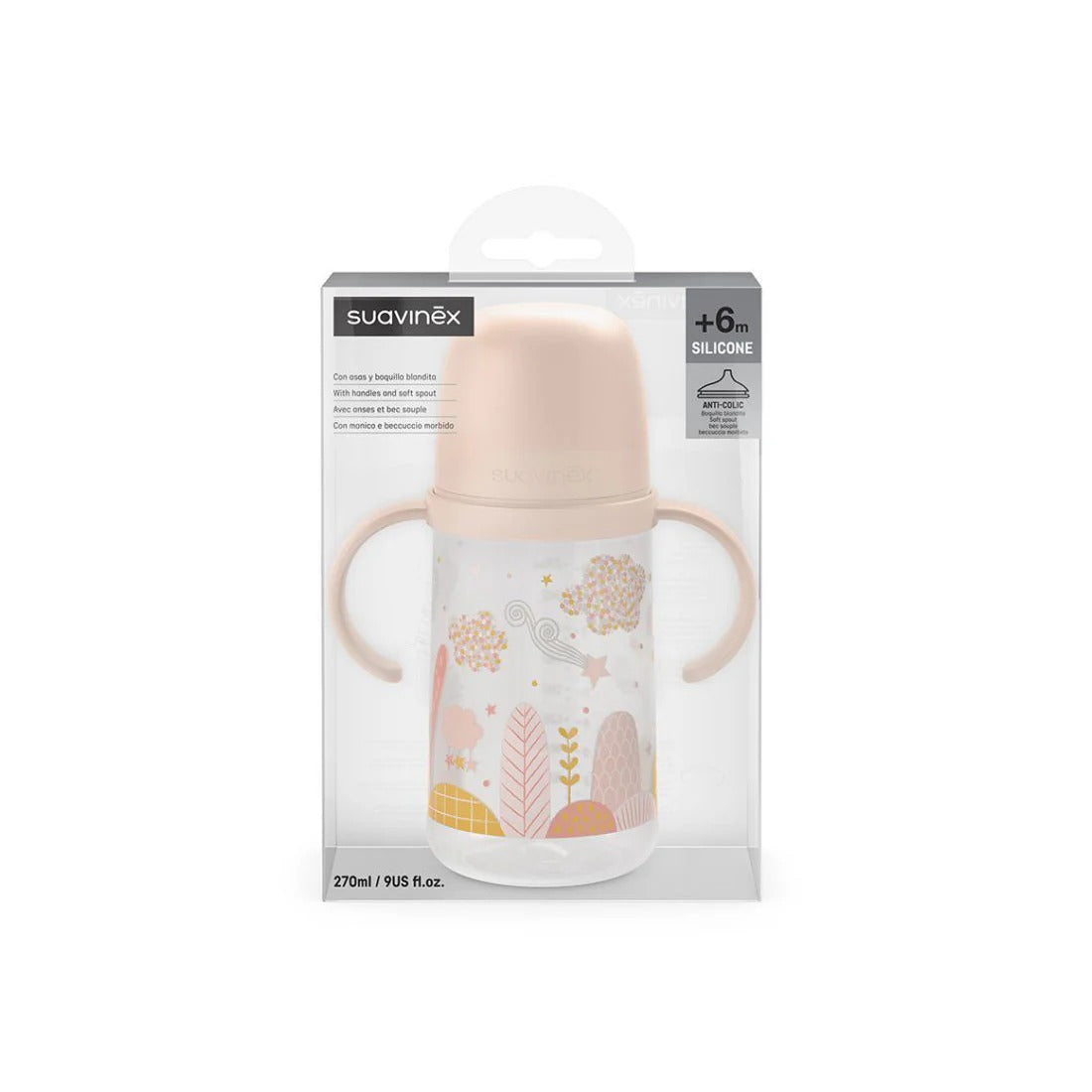 Biberon Suavinex "Dreams" Anti-fuites 6m+ avec Poignées 270ml