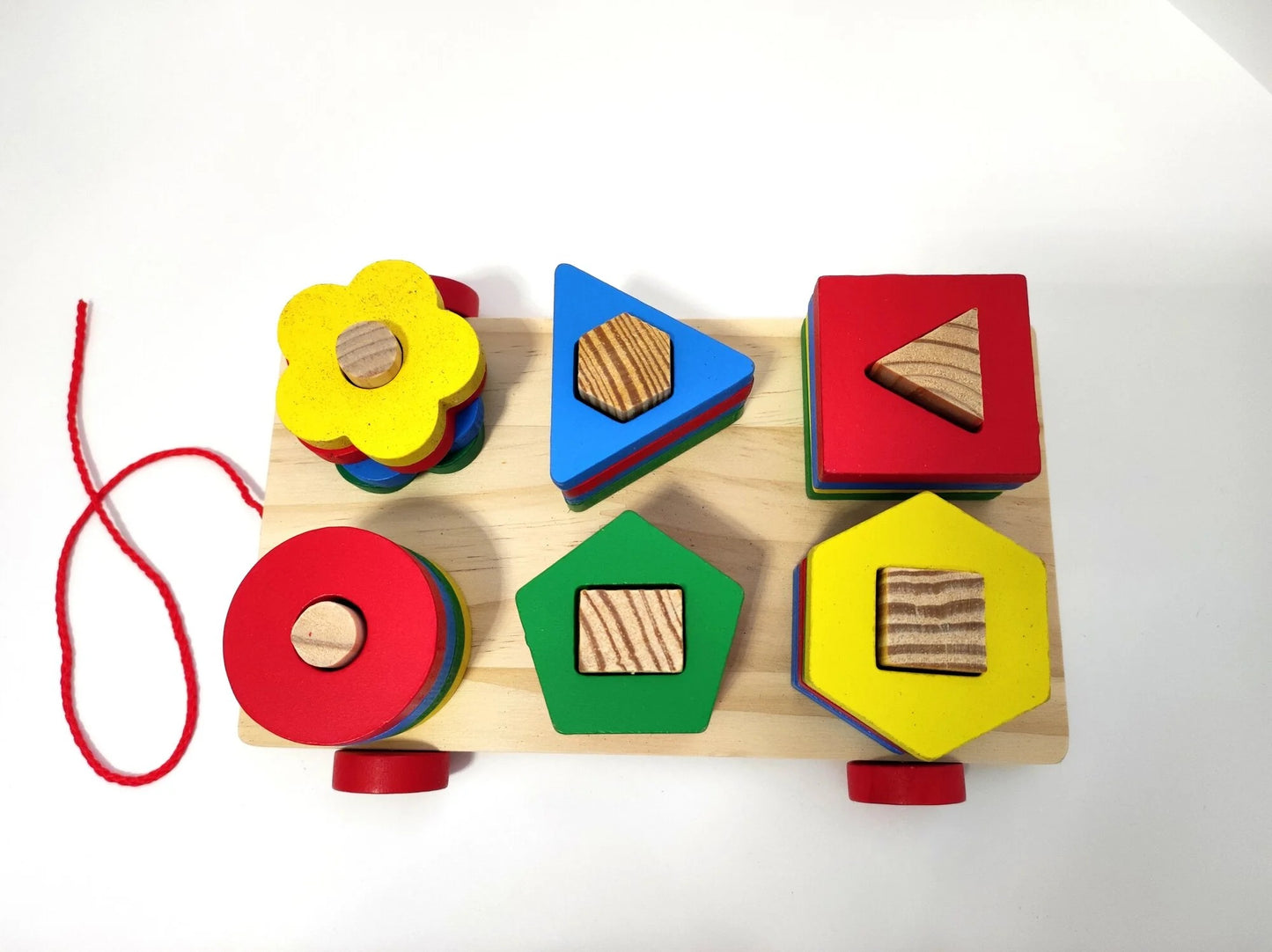 Trieur en Bois à Roulettes – Jouet Éducatif pour Enfants