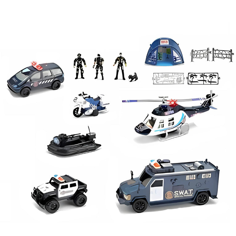 Ensemble de Jeu Patrouille de Police (8 Pièces)