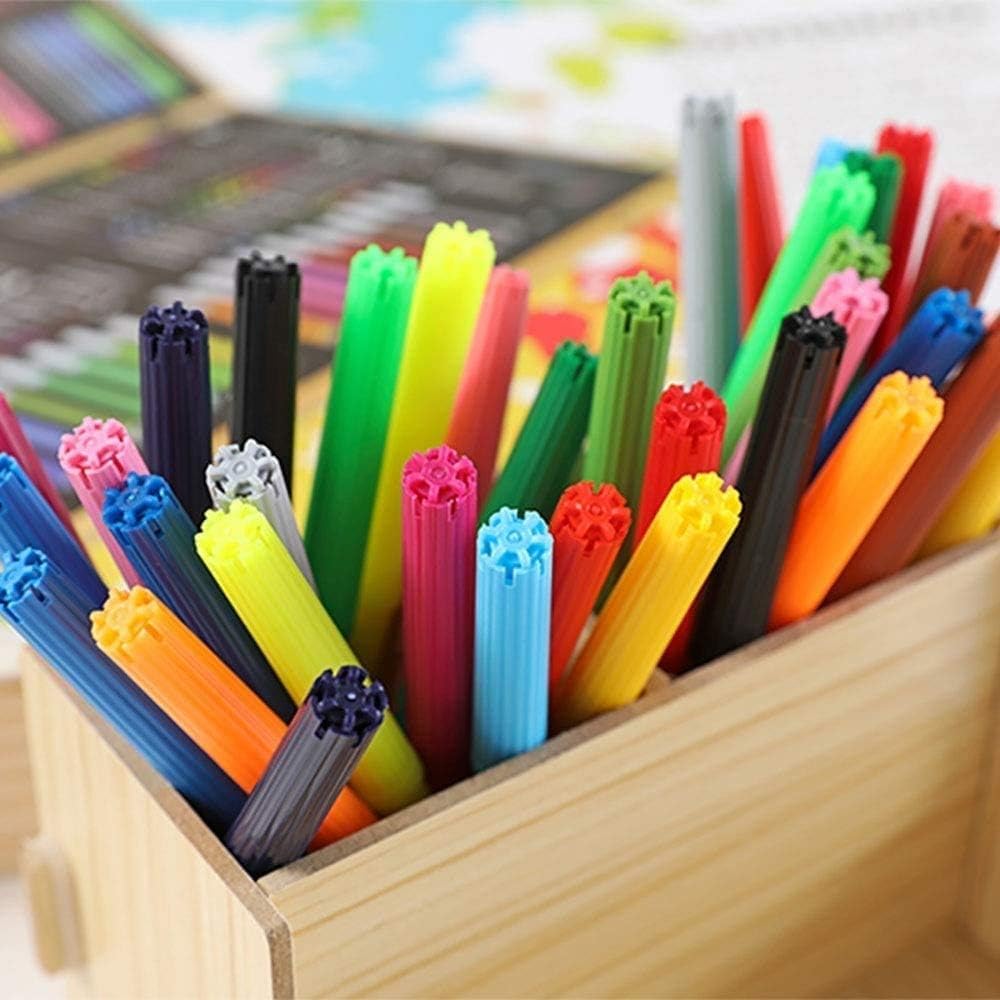 Ensemble de dessin en bois de 180 pièces - Studio d'art portable