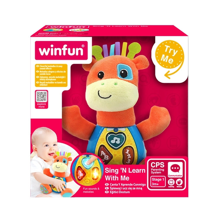 Peluche Girafe Parlante avec Sons et Lumières - Winfun
