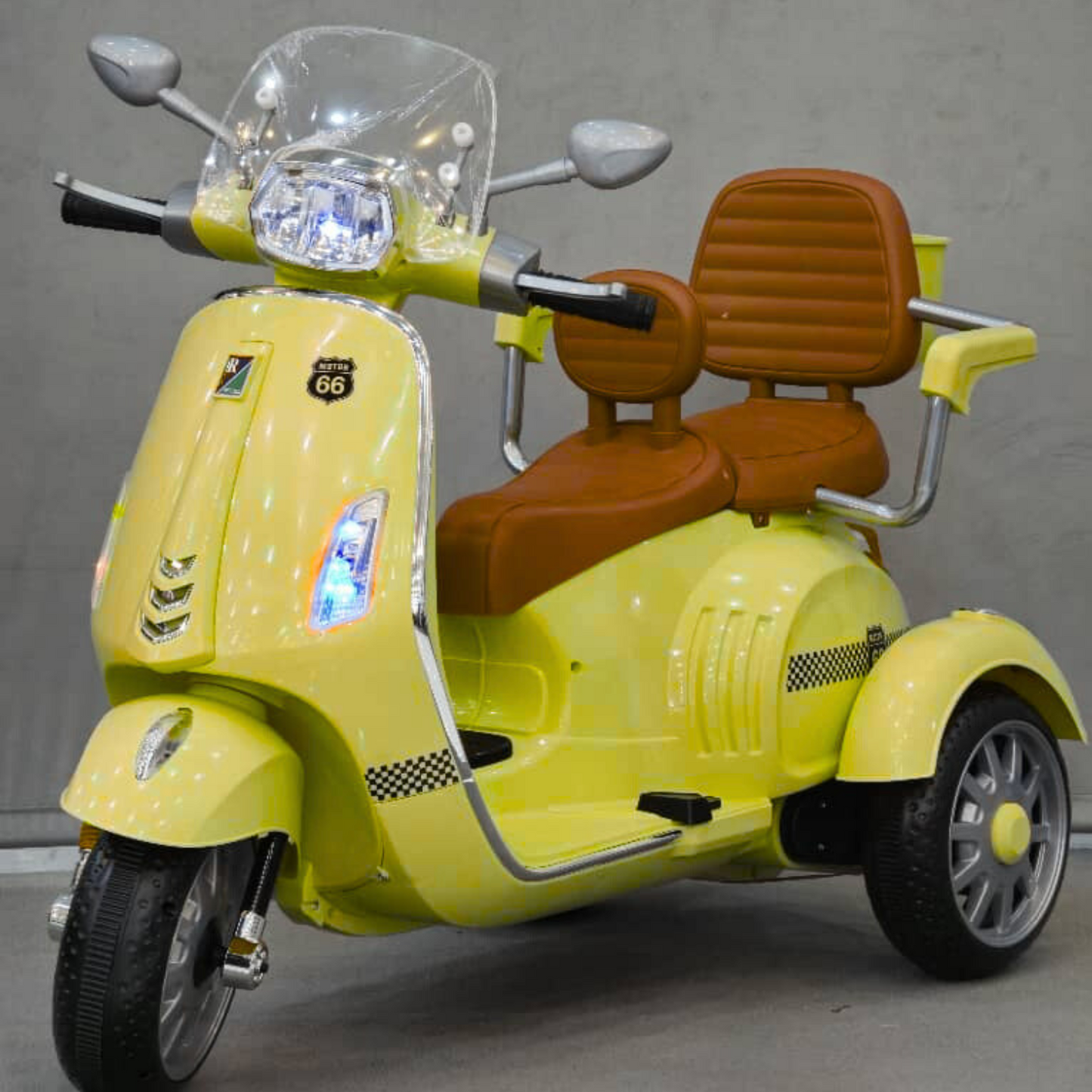 Moto Électrique 2 Place Vespa à 3 Roues pour Enfants