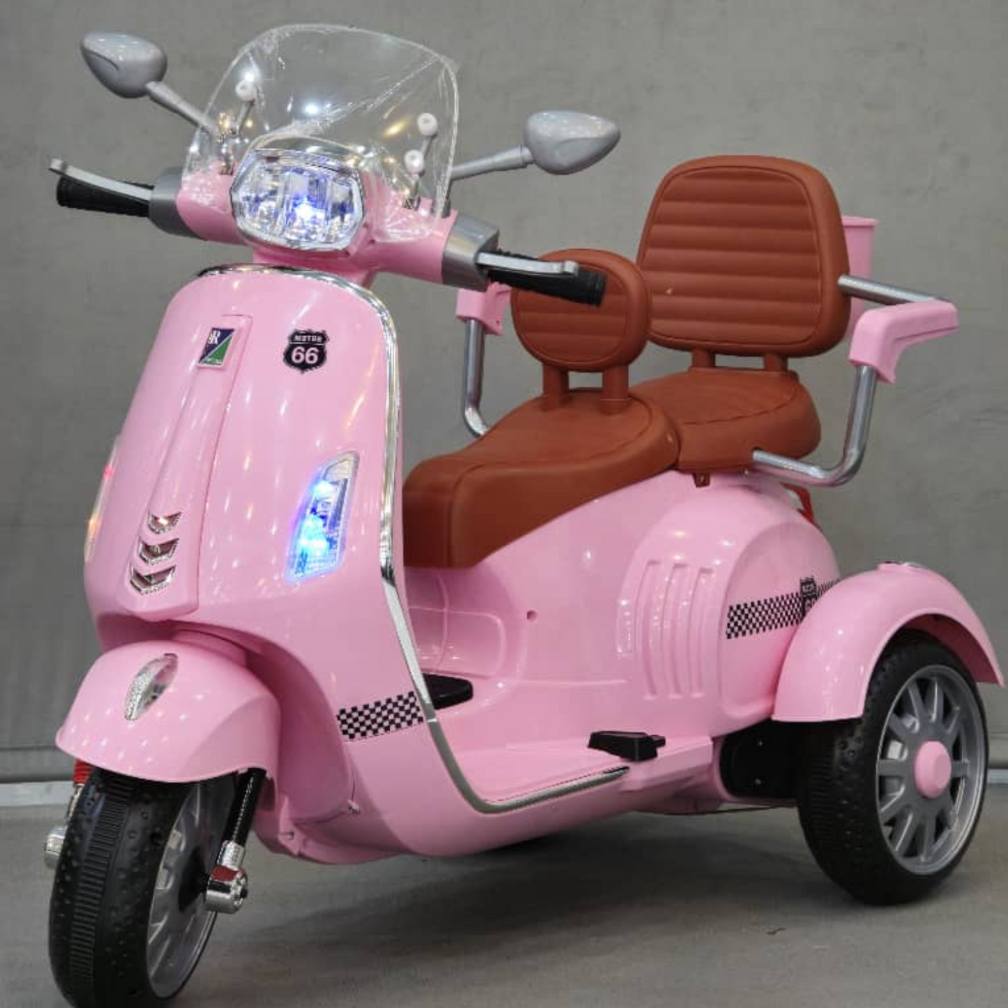 Moto Électrique 2 Place Vespa à 3 Roues pour Enfants
