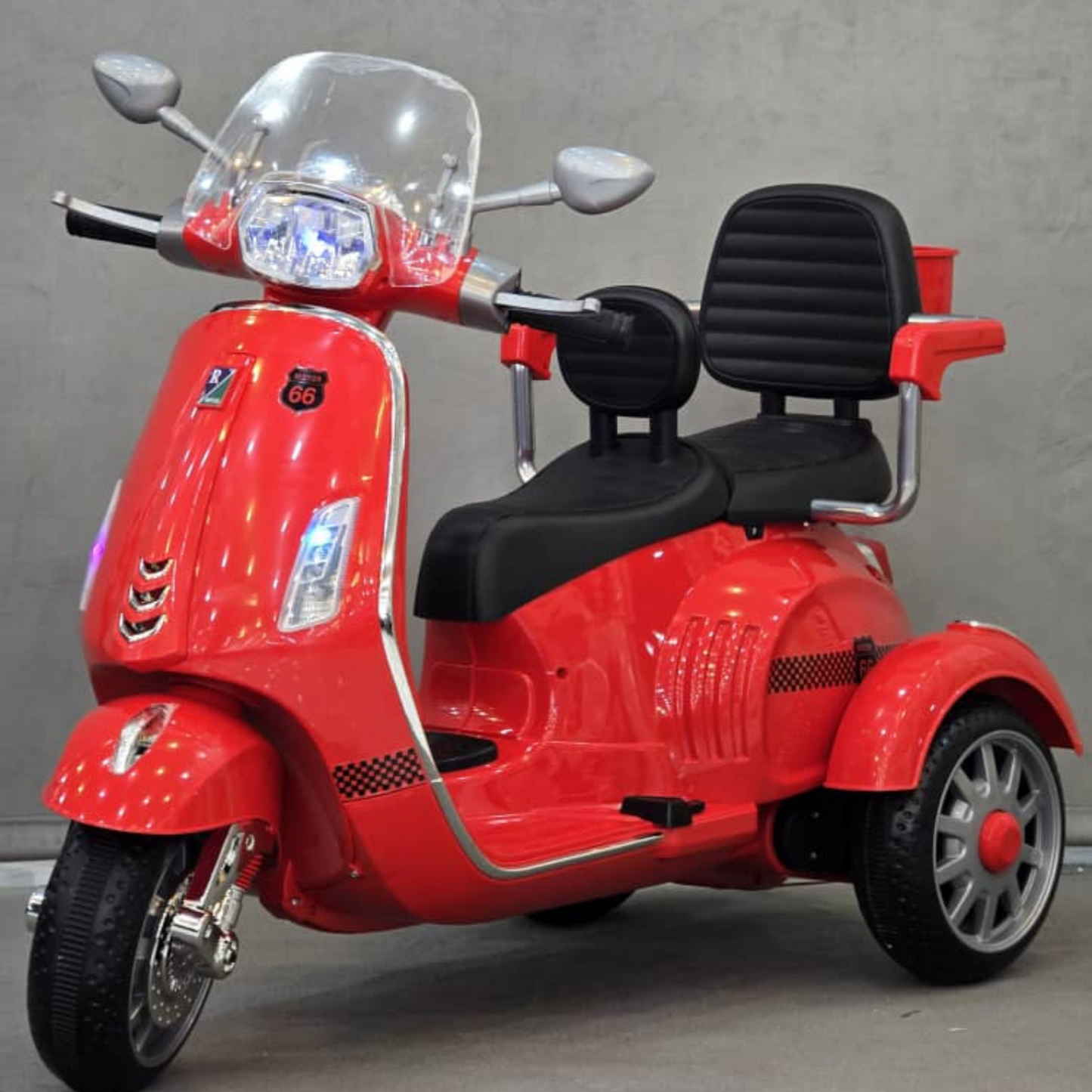 Moto Électrique 2 Place Vespa à 3 Roues pour Enfants