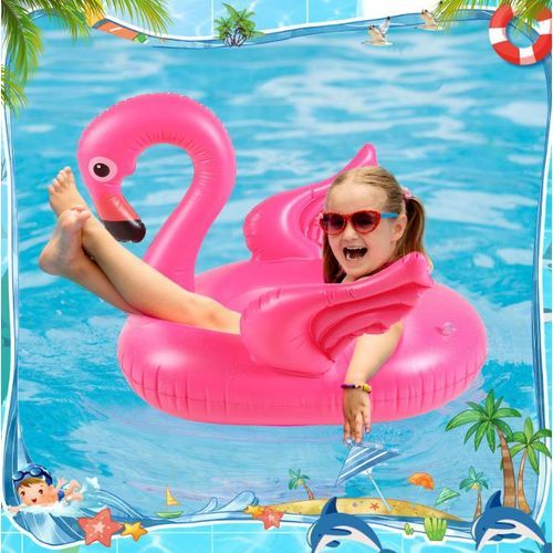 Bouée Gonflable Animale avec Poignées – Modèle Flamant Rose