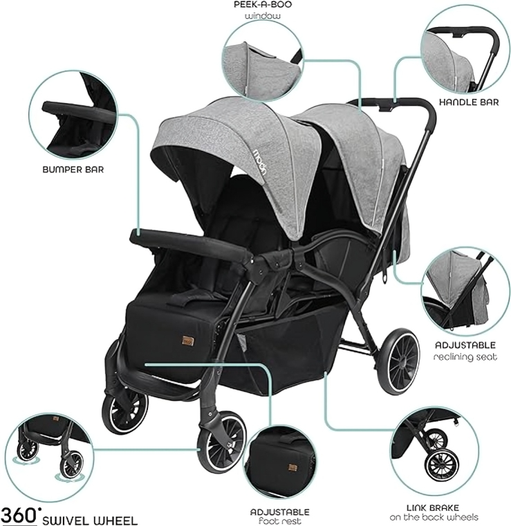 Poussette Jumeaux – Kidilo