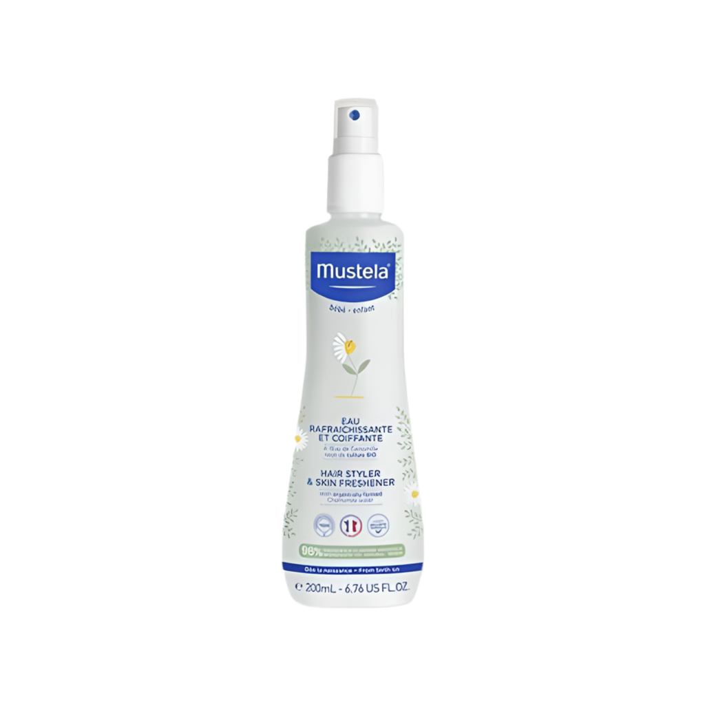 Eau Rafraîchissante et Coiffante Bébé à l'Eau de Camomille Bio - Mustela