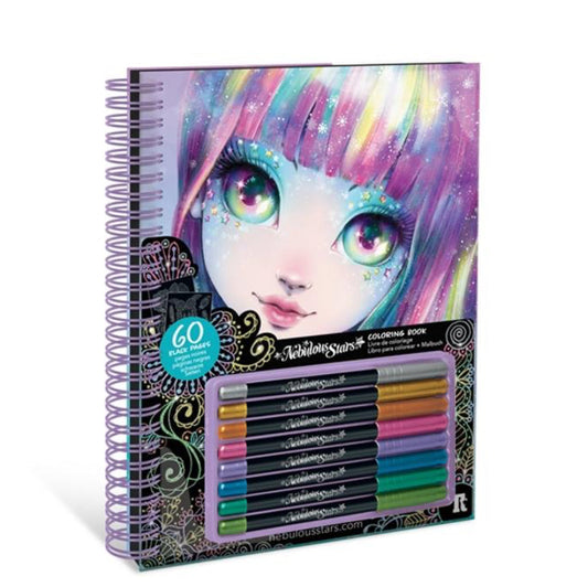 Livre de Coloriage (Black Pages) Isadora - Nebulous Stars
