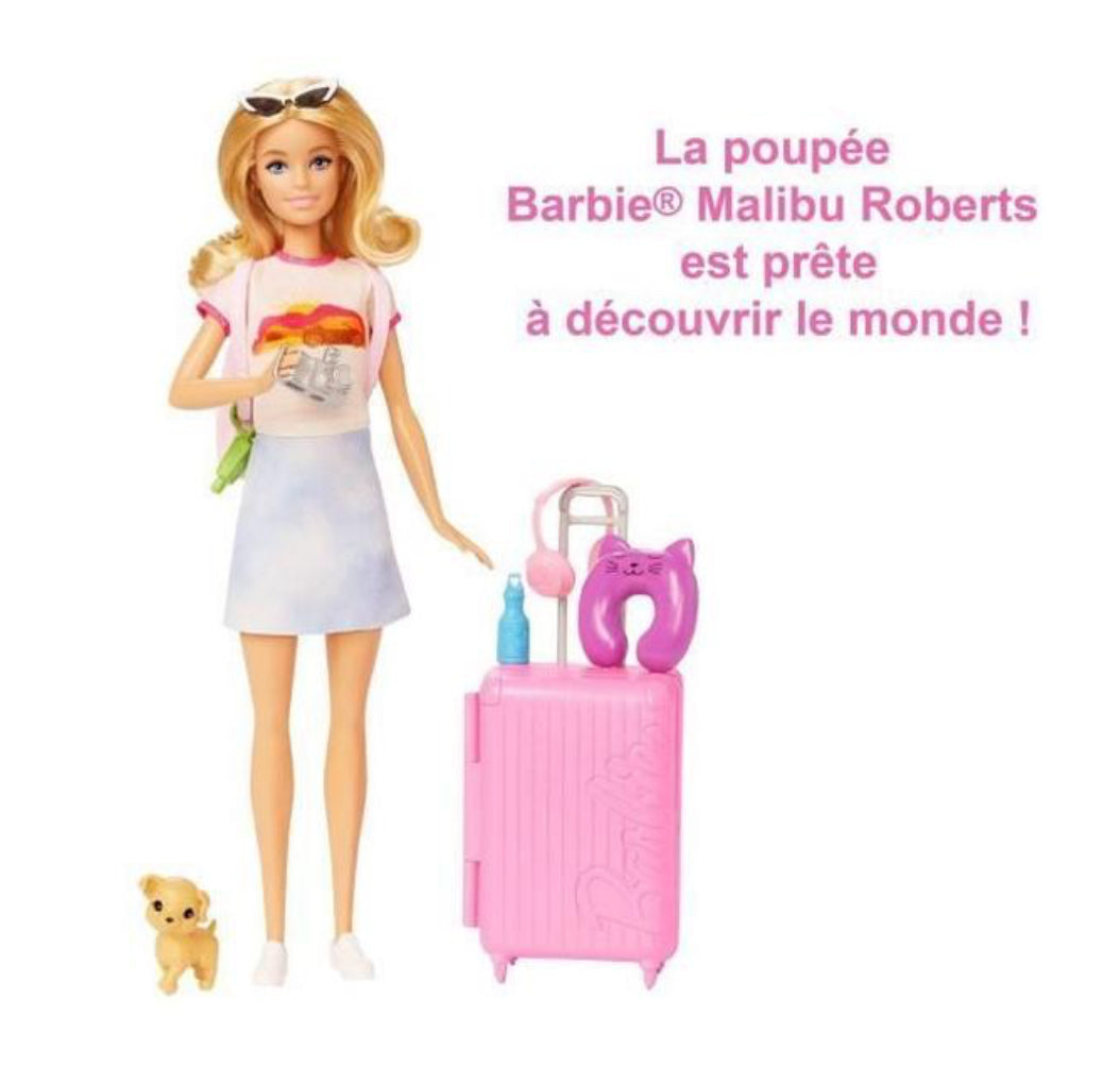 Coffret Poupée Barbie Voyage - Mattel