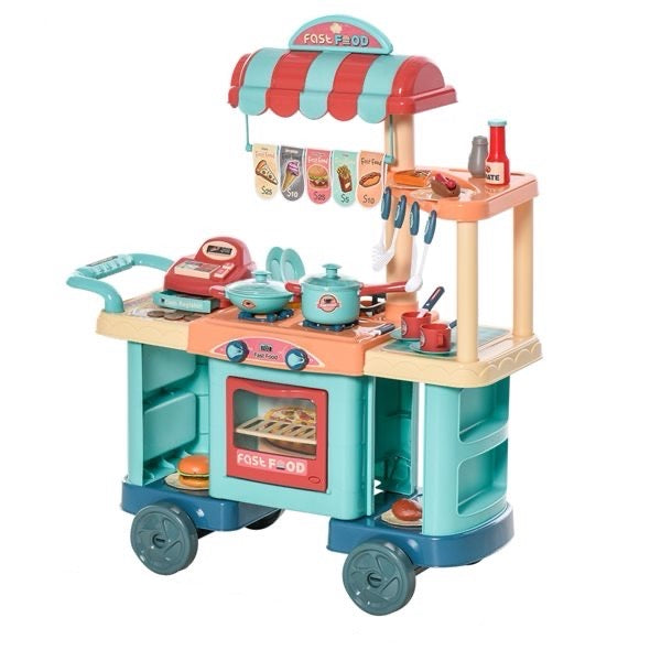 Jouets de Supermarché et de Chariot de Restauration pour Enfants - 50 Pièces