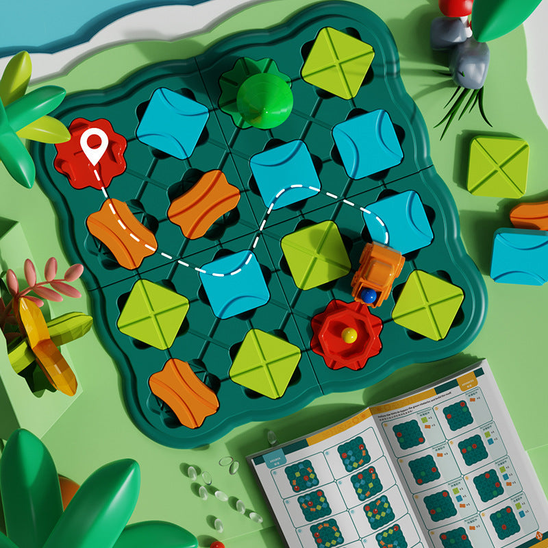 Jeu de Construction de Routes : Casse-Tête Logique pour Enfants