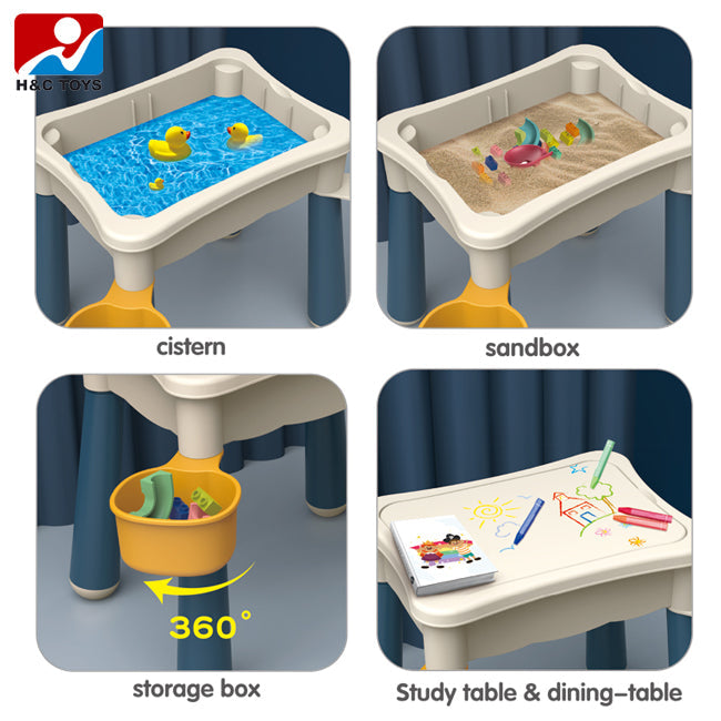 Table avec Jeu de Construction – 106 Éléments + Chaise et Planche à Dessin