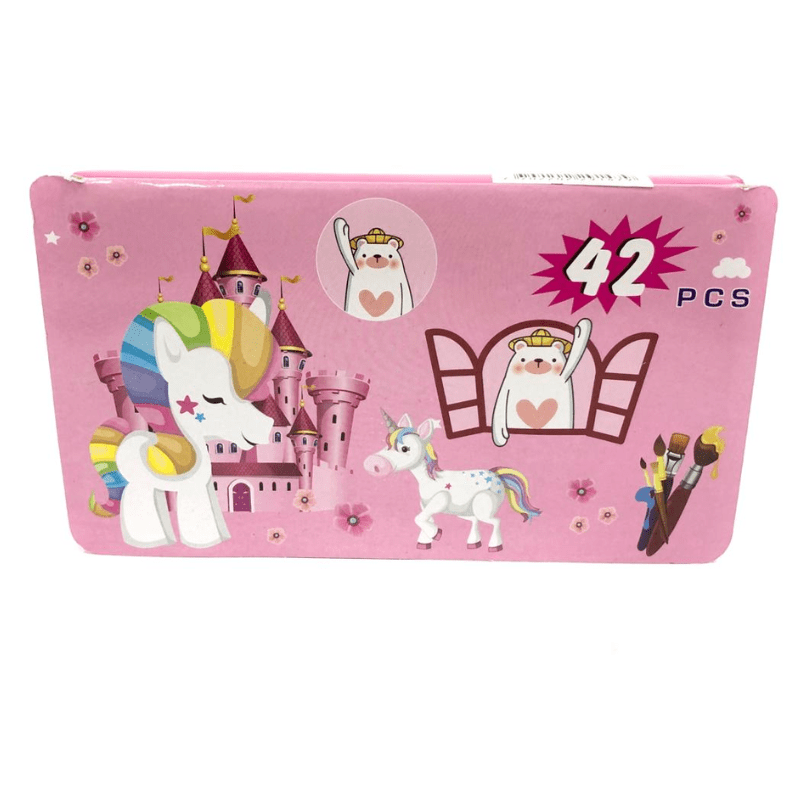 Coffret De 42 Pièces De Stylos Aquarelle Et Crayons Pour Enfants