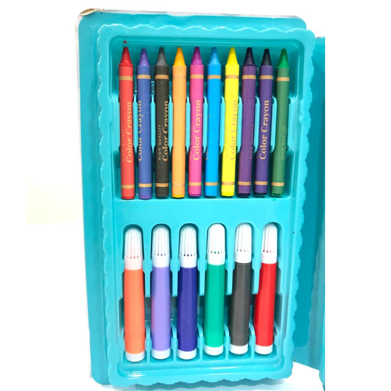 Coffret De 42 Pièces De Stylos Aquarelle Et Crayons Pour Enfants