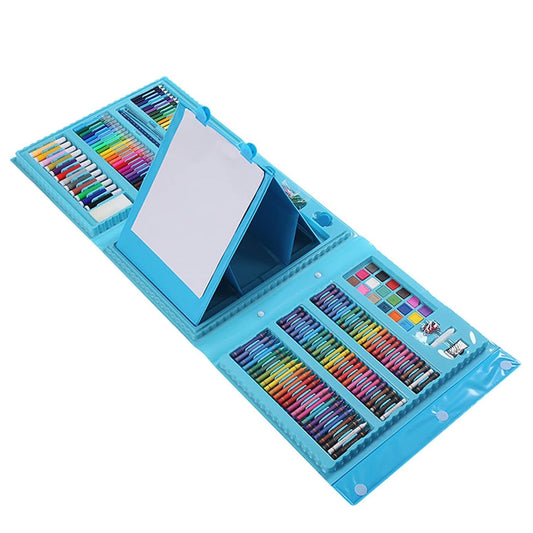 Kit d’Art de Dessin Bleu (208 Pièces)