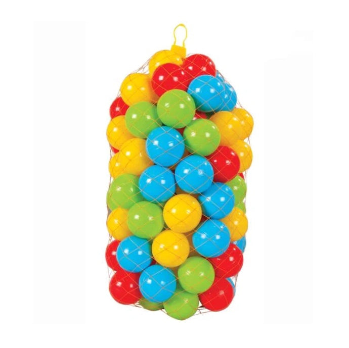 Filet de 100 Balles Souples Multicolores (9 cm) - Pilsan