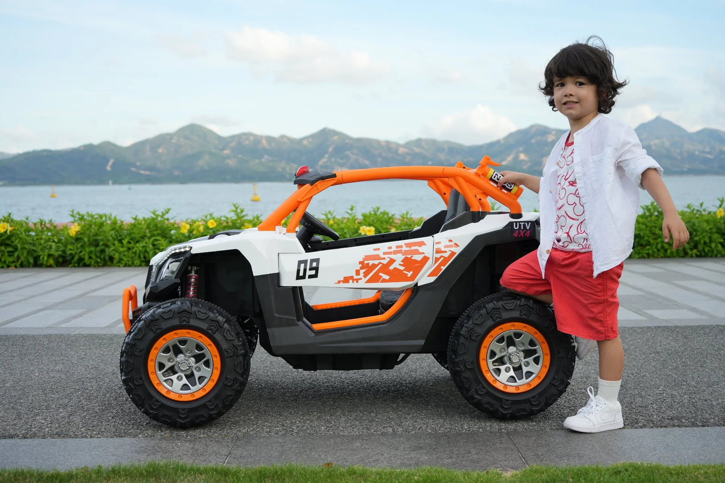 Voiture Électrique Enfant 2 Places – 12 V 4x4 avec Télécommande Parentale