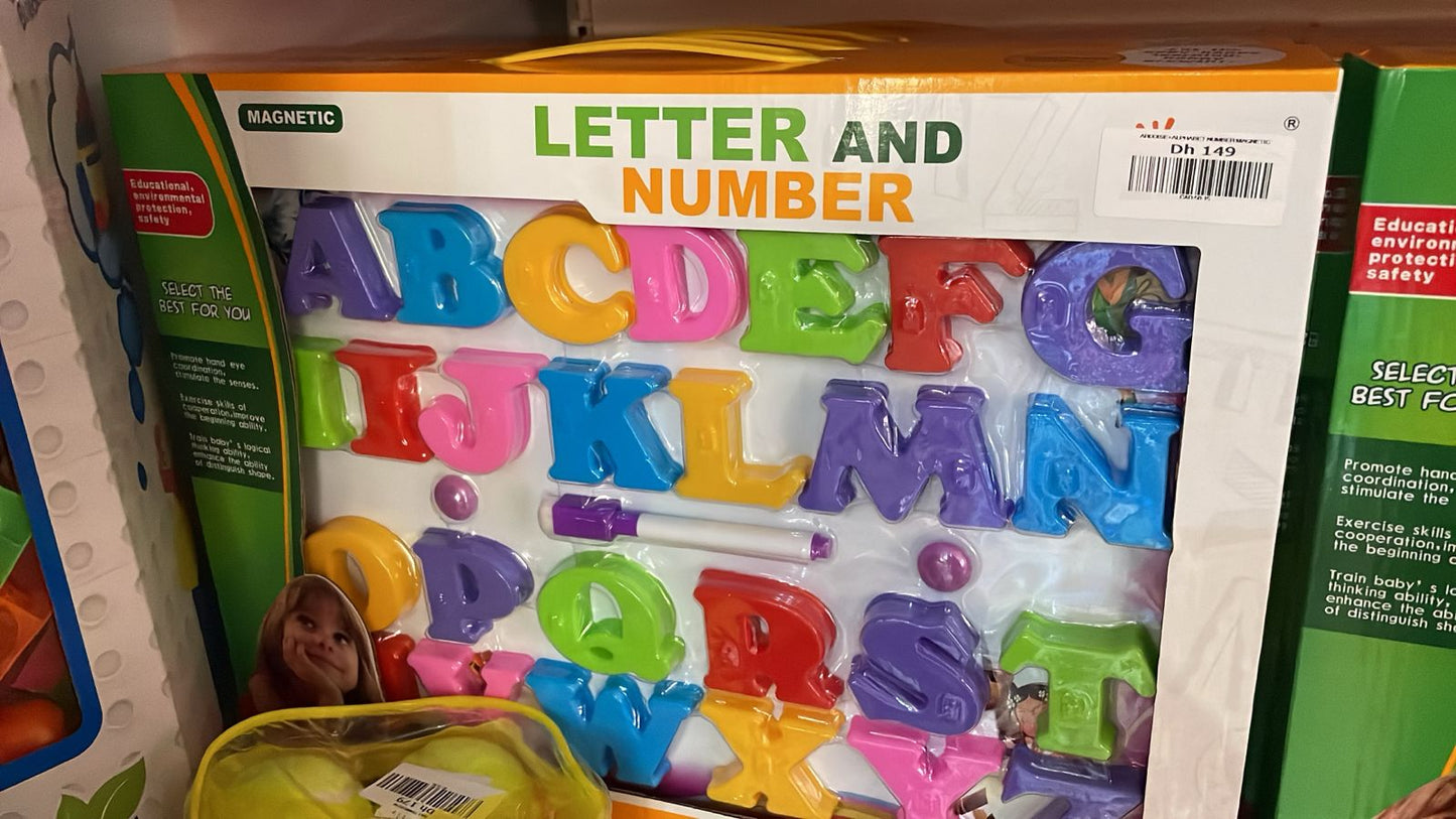 Jeu Magnétique de Lettres et Chiffres Colorés