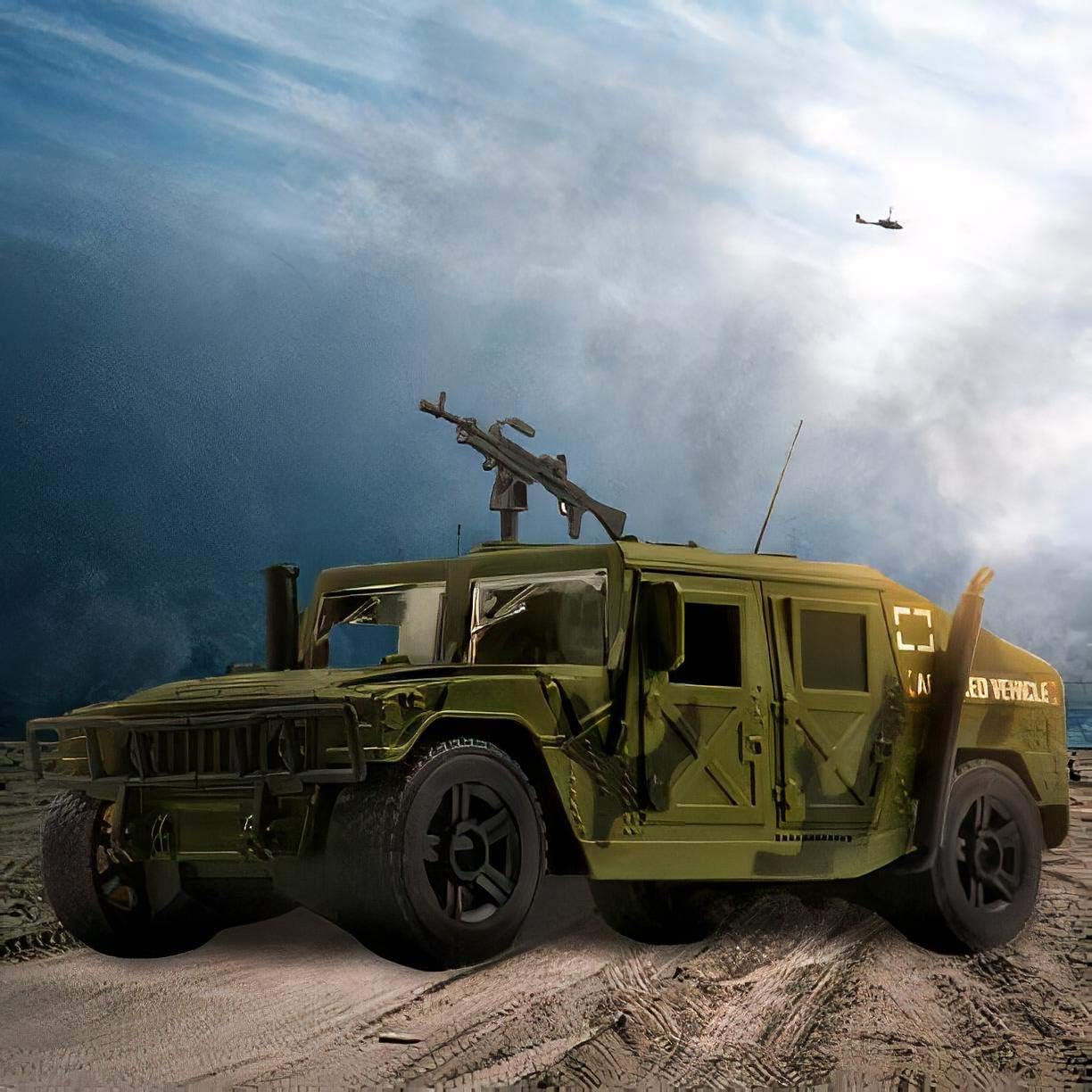 Voiture de Patrouille Militaire à Friction