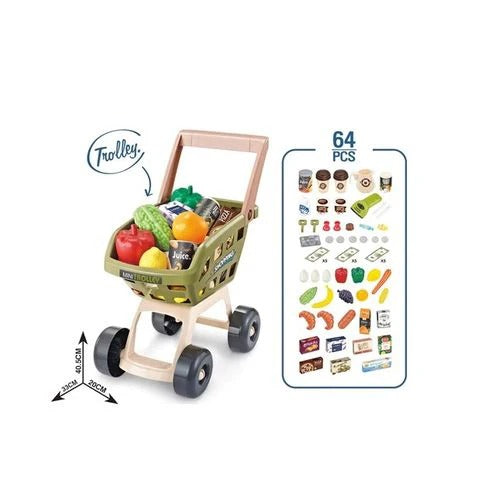 Supermarché Jouet Interactif avec Chariot – 64 Pièces