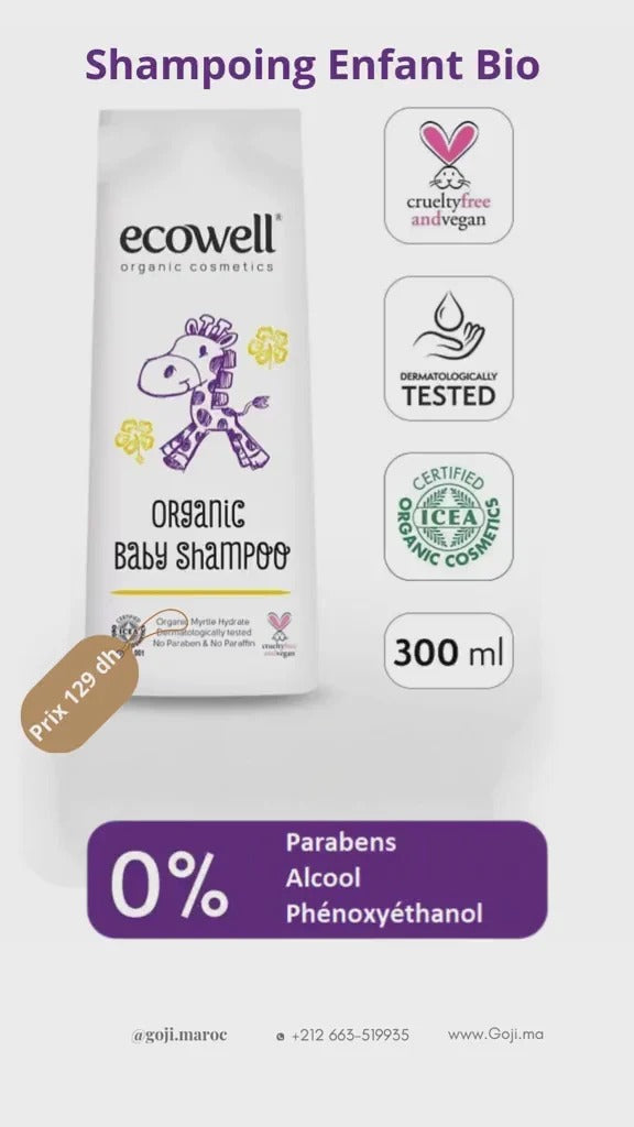 Shampoing Bébé BIO 300ml – ECOWELL