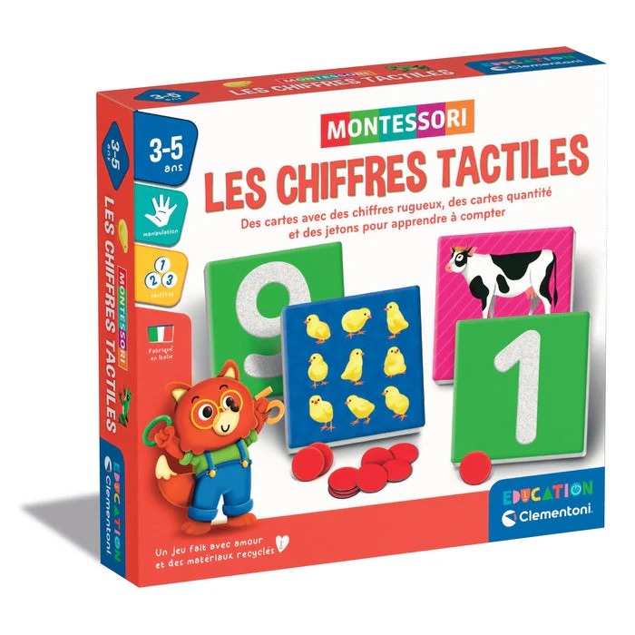 Les chiffres tactiles – Montessori – CLEMENTONI