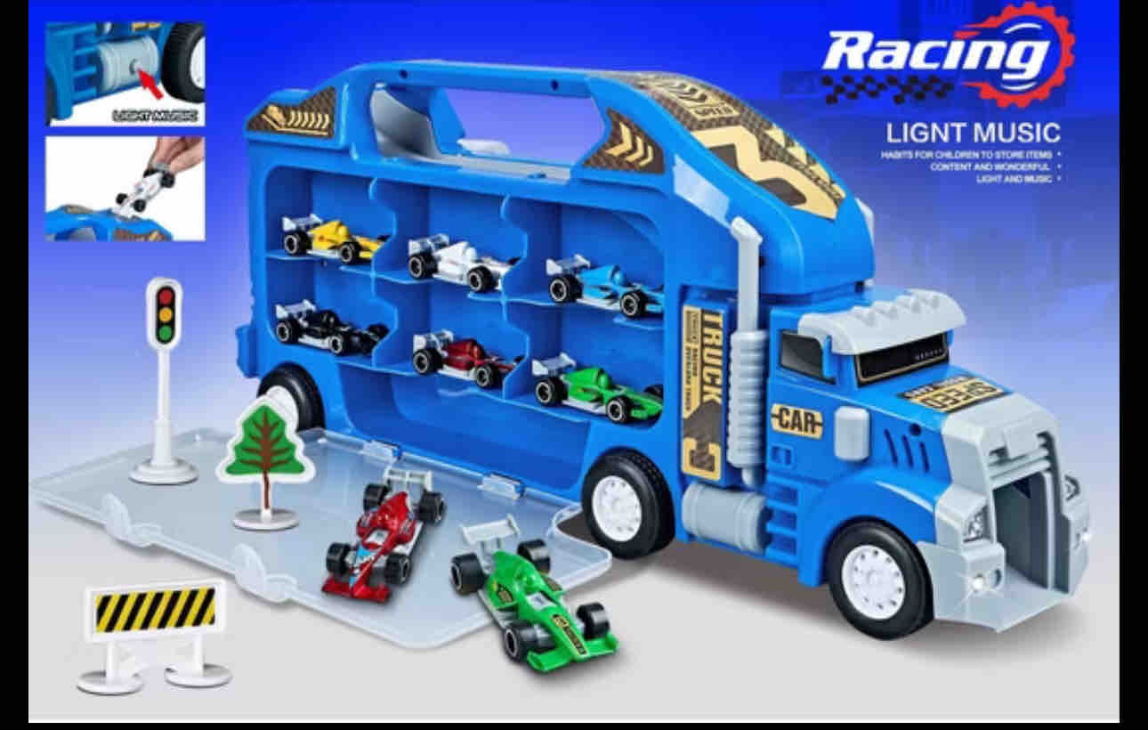 City Parking – Camion de Rangement avec Lumières, Musique et Éjection