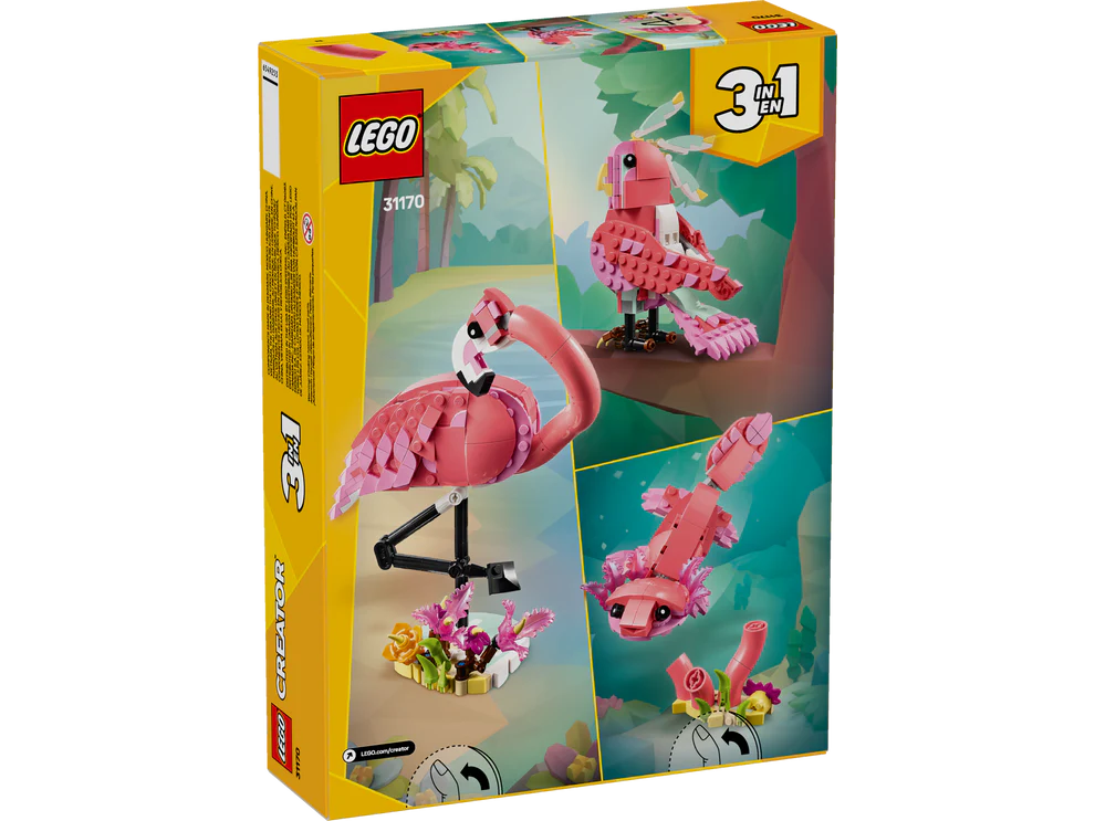 LEGO® Creator 3-en-1 : Animaux sauvages – Le Flamant Rose