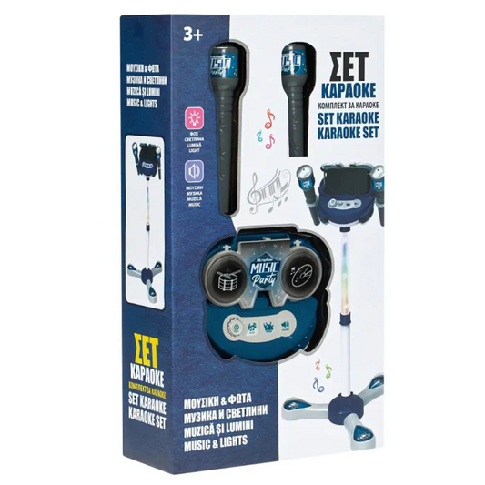 Ensemble Karaoké Double Micro Music Party avec Pied