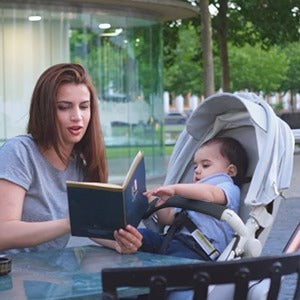 Poussette en cuir pour bébé Hot Mom 360°