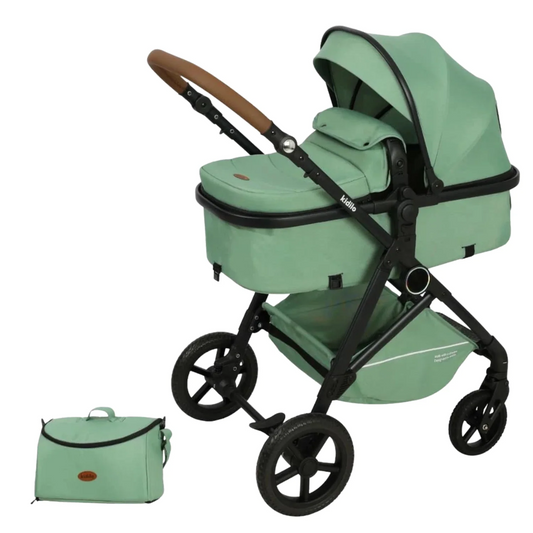 Poussette Combinée 2 en 1 avec Nacelle et Accessoires