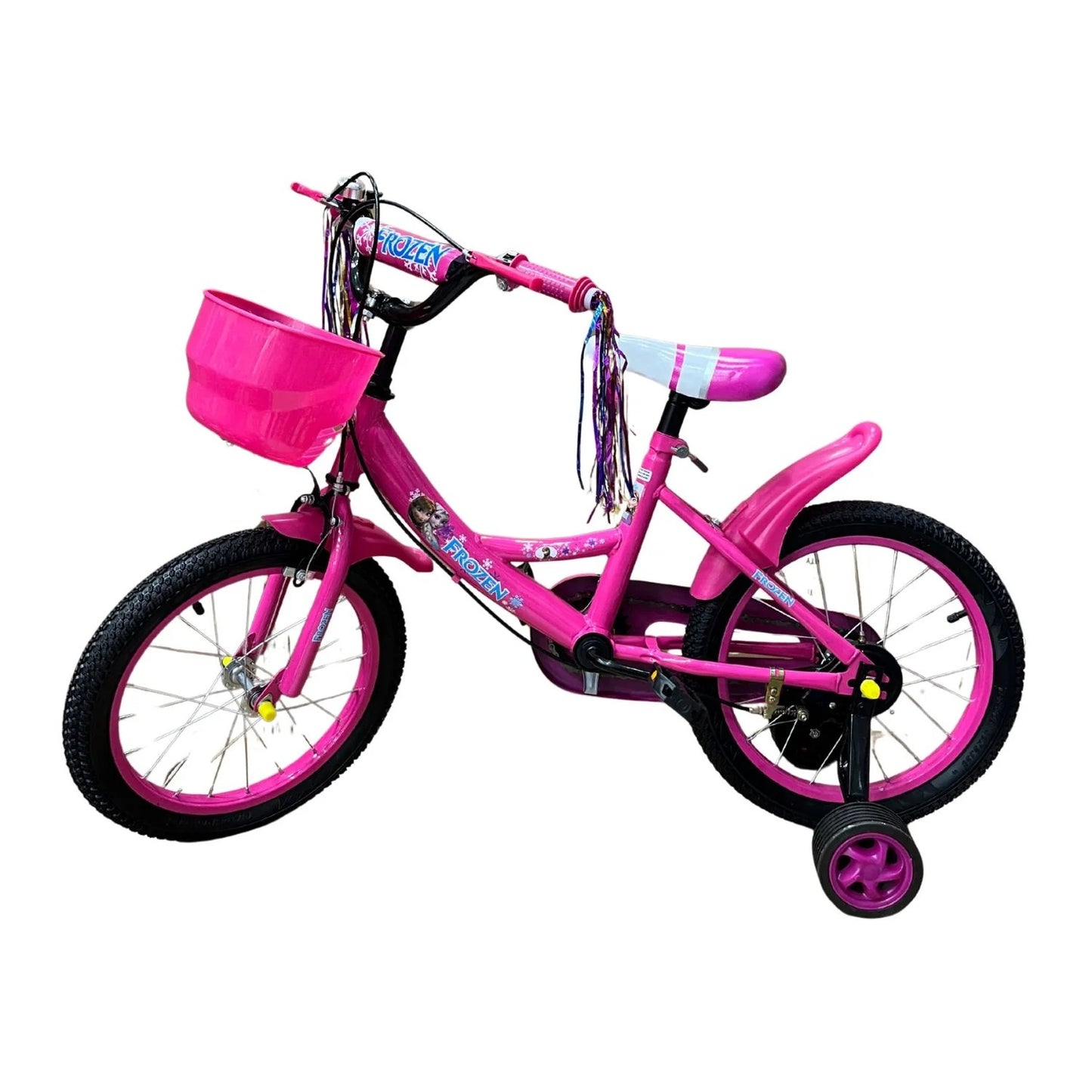 Vélo Frozen – Rose avec Panier & Roues Stabilisatrices - 3 ans à +10 ans